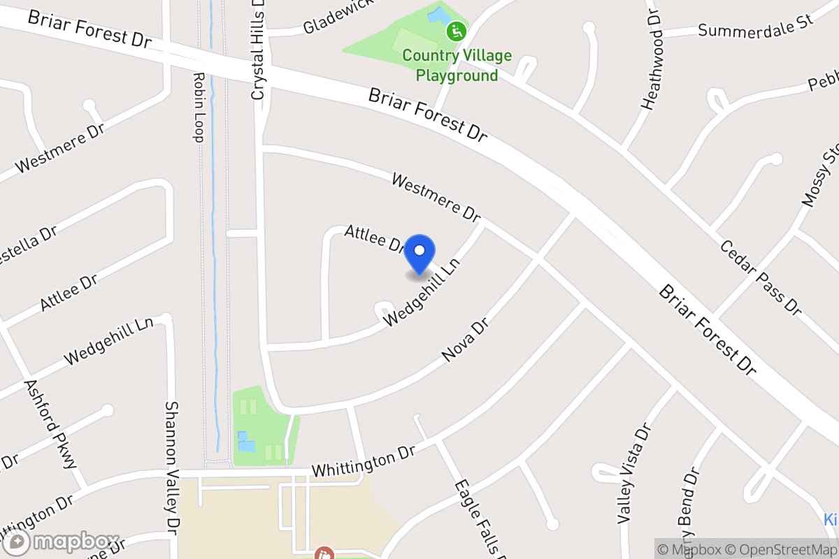 Map of 12103 Attlee Dr, Houston