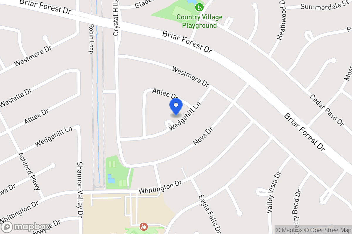 Map of 12102 Wedgehill Ln, Houston