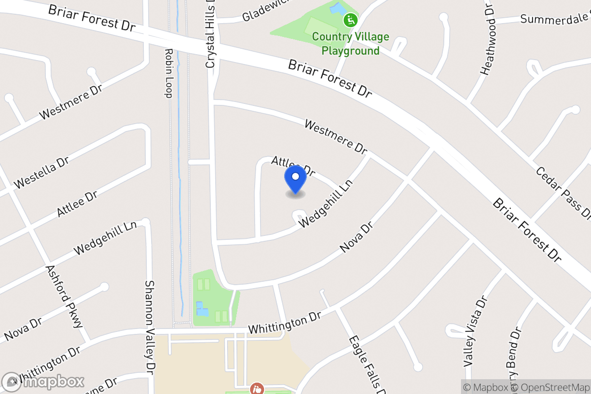 Map of 12106 Wedgehill Ln, Houston