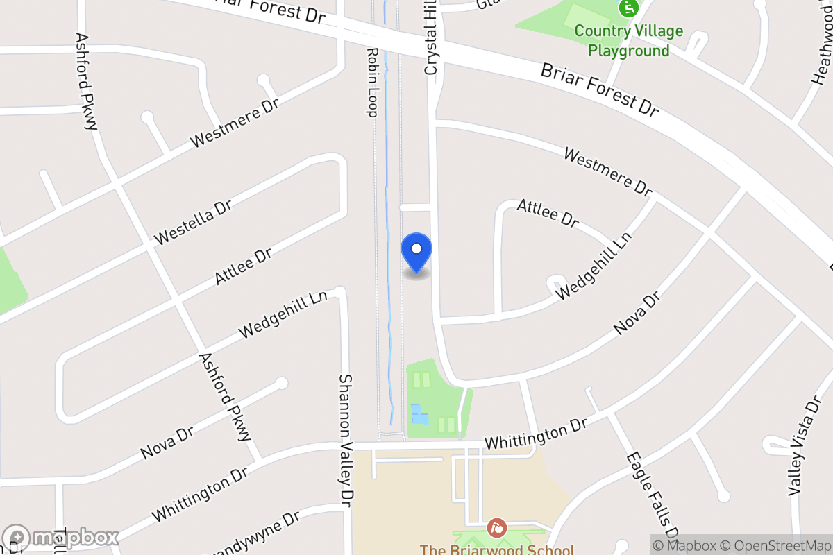 Map of 1618 Crystal Hills Dr, Houston