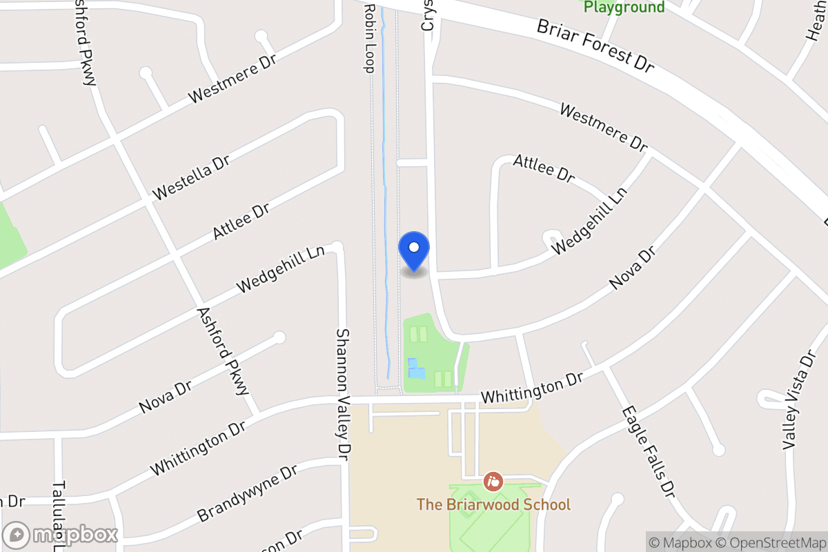 Map of 1630 Crystal Hills Dr, Houston