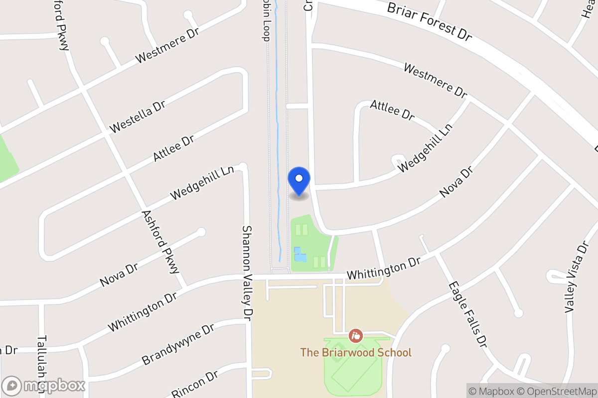 Map of 1702 Crystal Hills Dr, Houston
