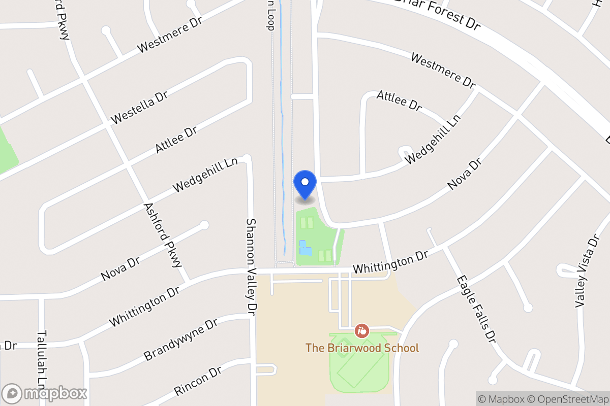 Map of 1704 Crystal Hills Dr, Houston