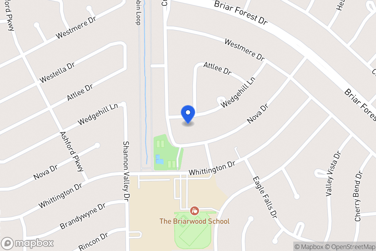 Map of 12207 Wedgehill Ln, Houston