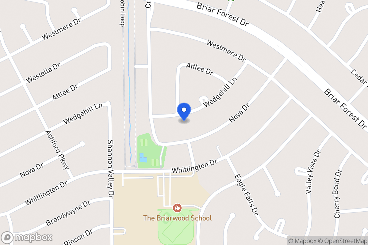 Map of 12123 Wedgehill Ln, Houston