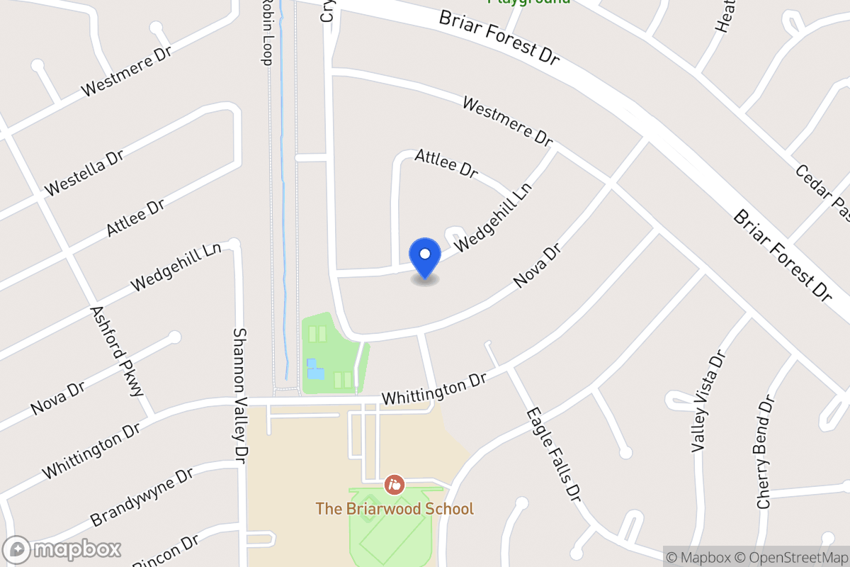 Map of 12119 Wedgehill Ln, Houston