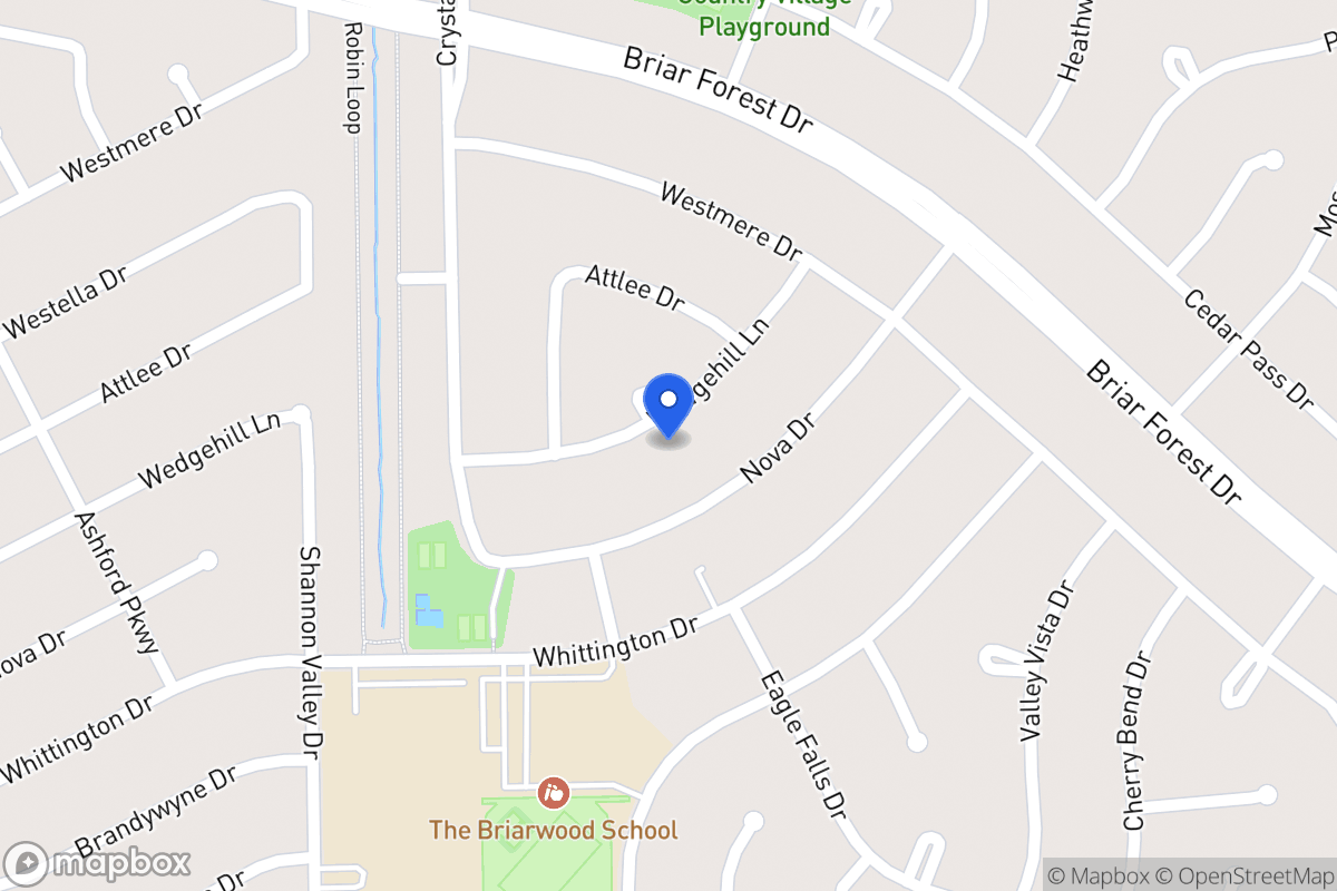Map of 12107 Wedgehill Ln, Houston