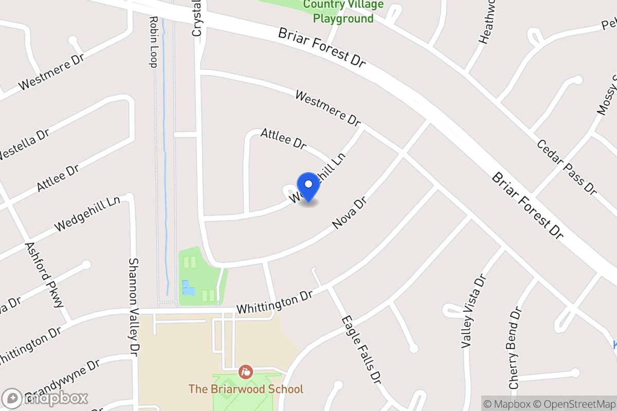 Map of 12103 Wedgehill Ln, Houston