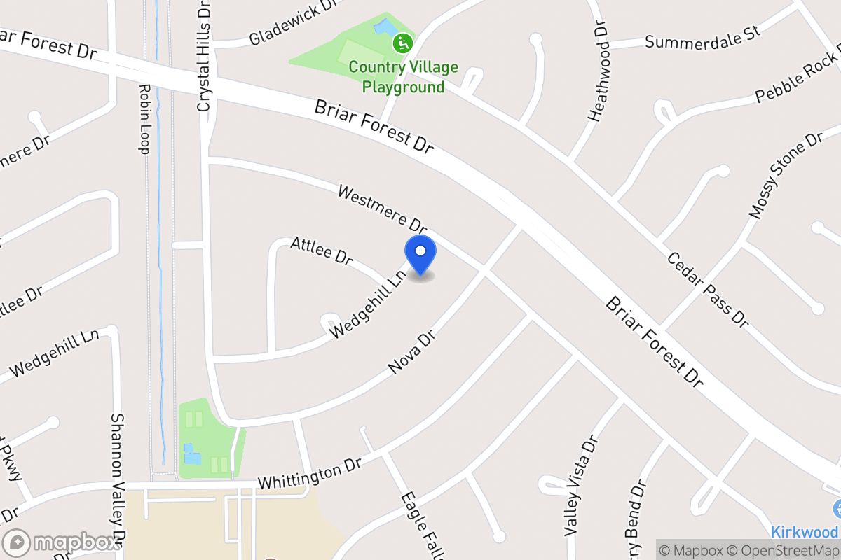 Map of 12011 Wedgehill Ln, Houston