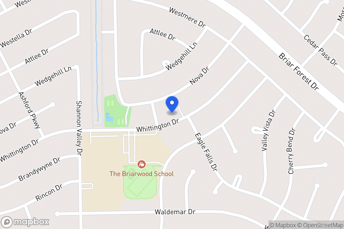 Map of 12110 Whittington Dr, Houston