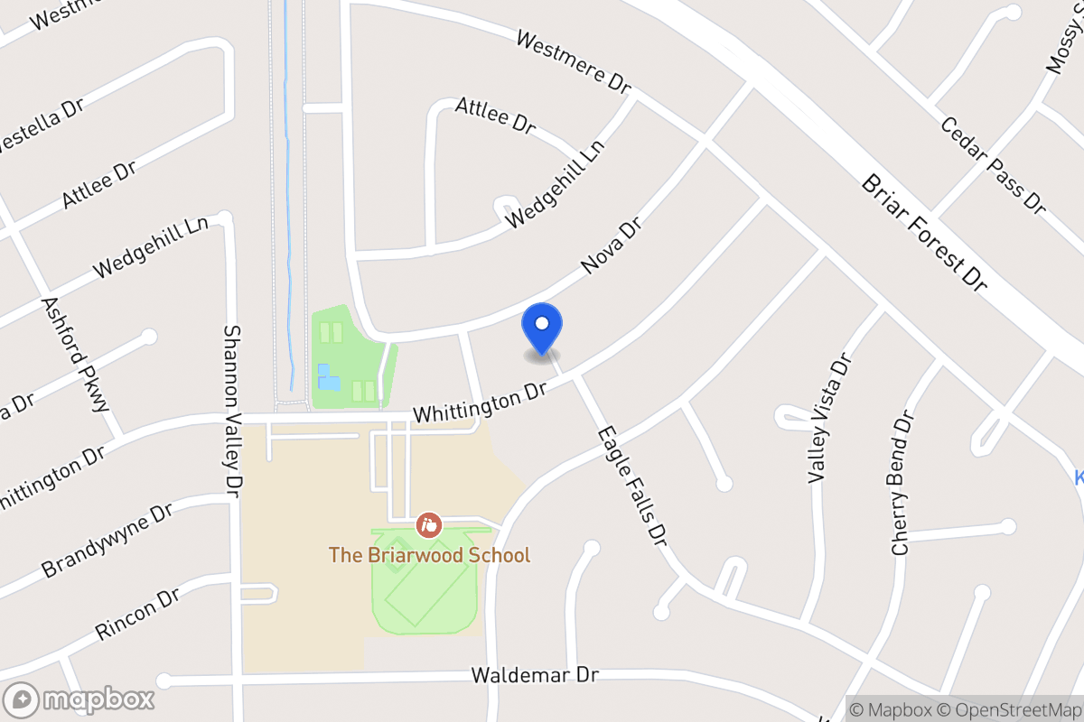 Map of 12106 Whittington Dr, Houston