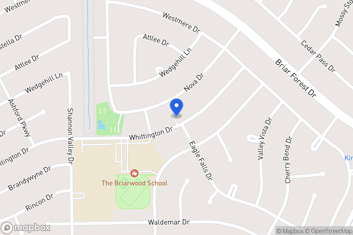 Map of 12102 Whittington Dr, Houston