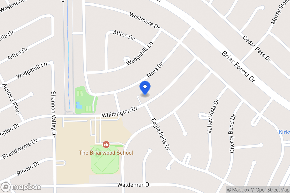 Map of 12030 Whittington Dr, Houston
