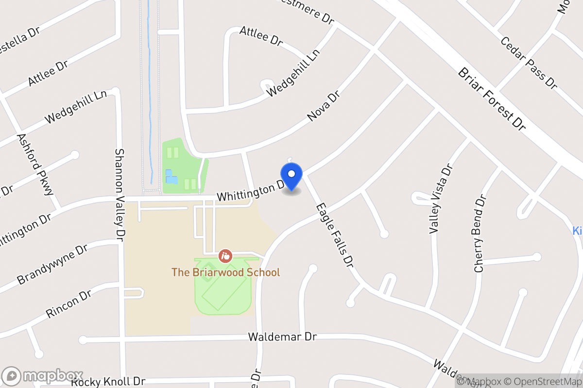 Map of 12107 Whittington Dr, Houston