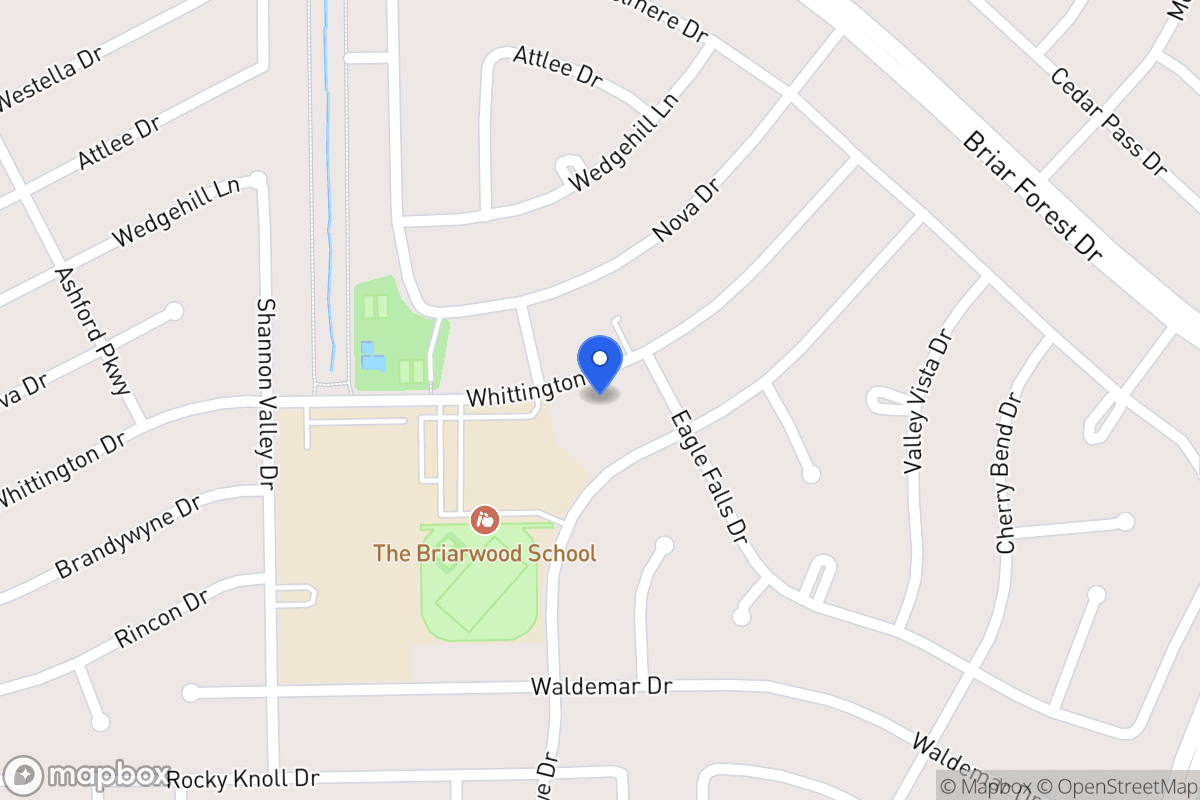 Map of 12111 Whittington Dr, Houston