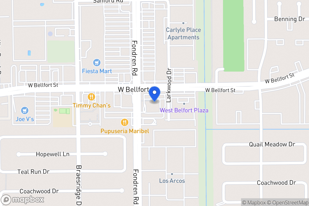 Map of W 6671 Bellfort St, Houston