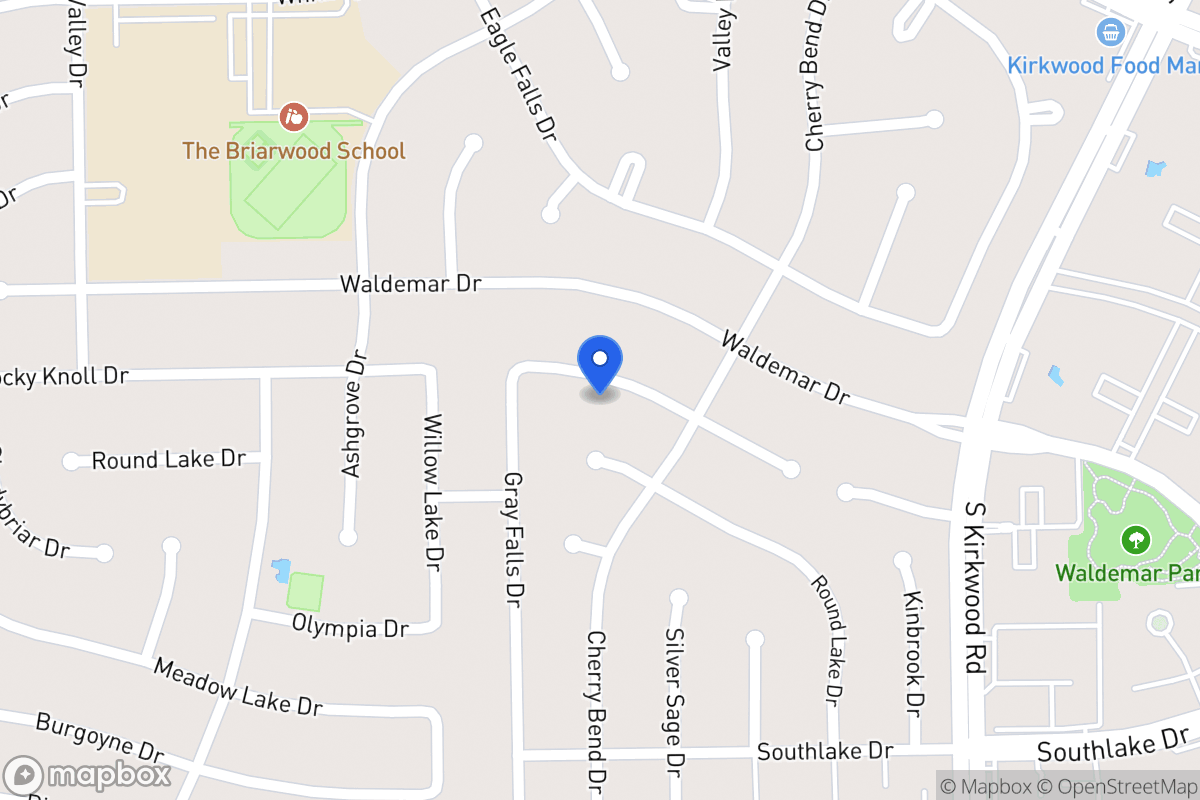 Map of 12019 Rocky Knoll Dr, Houston