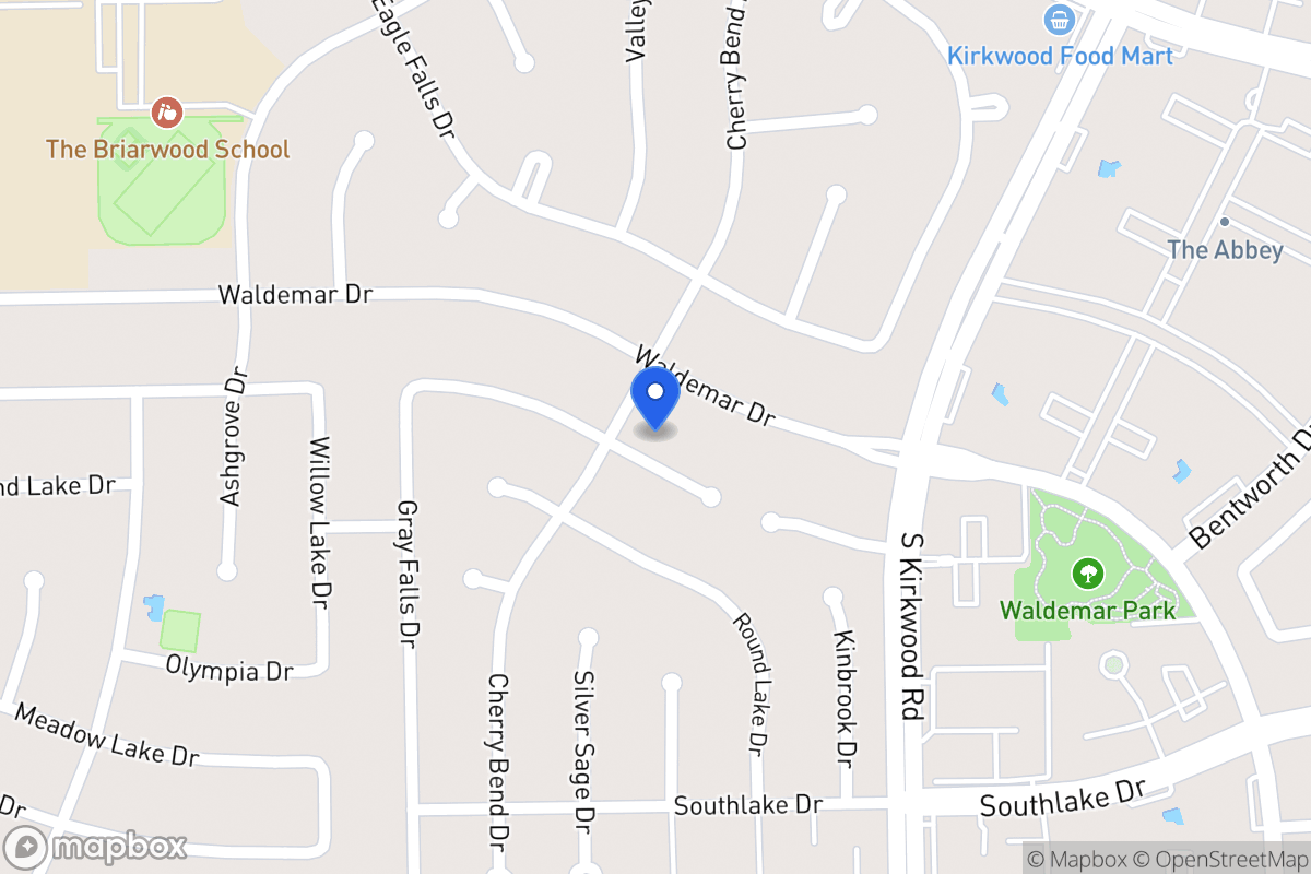Map of 11922 Rocky Knoll Dr, Houston
