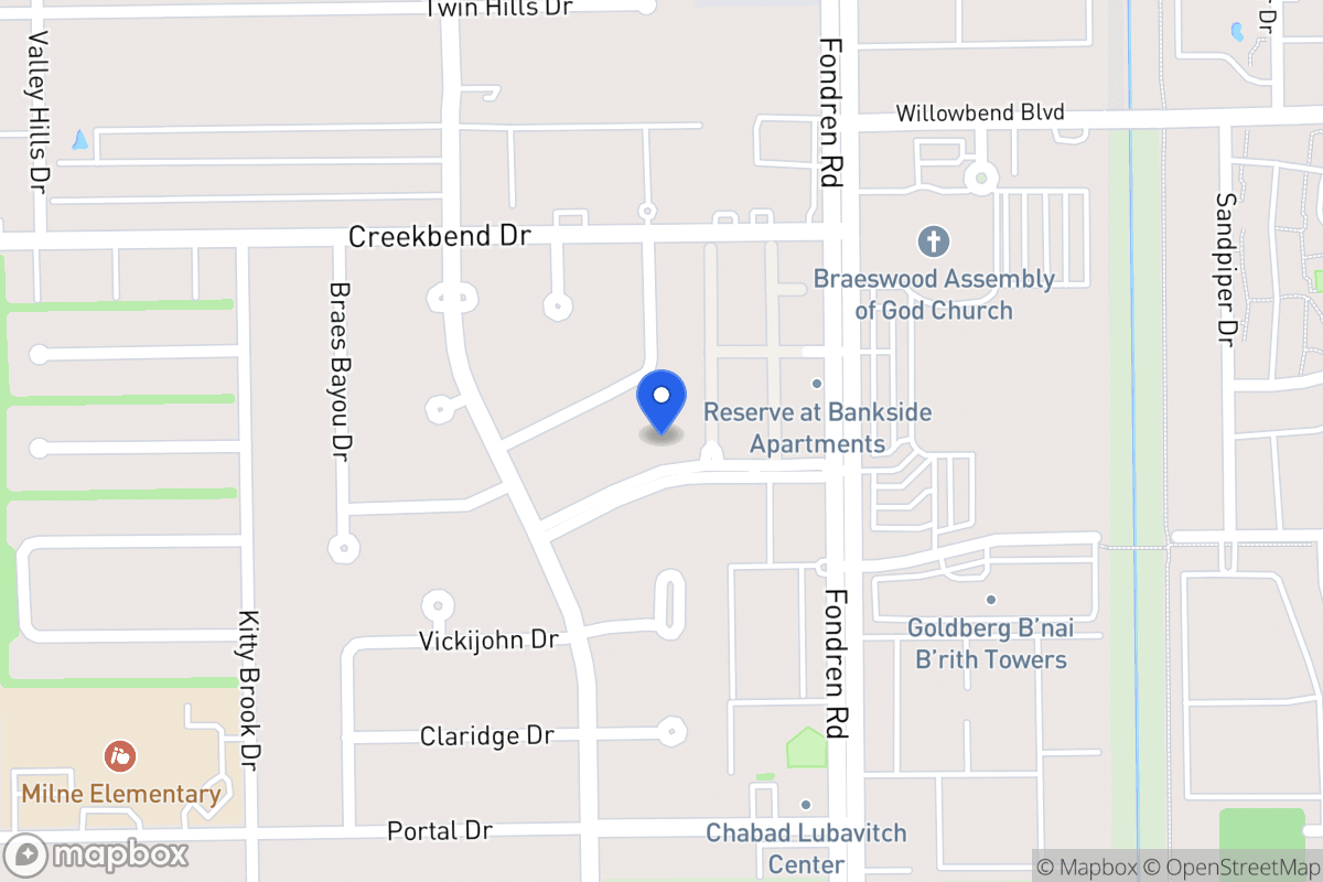 Map of 7606 Bankside Dr, Houston
