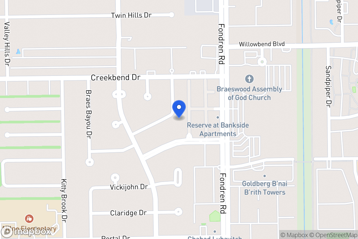 Map of 7603 Rollingbrook Dr, Houston