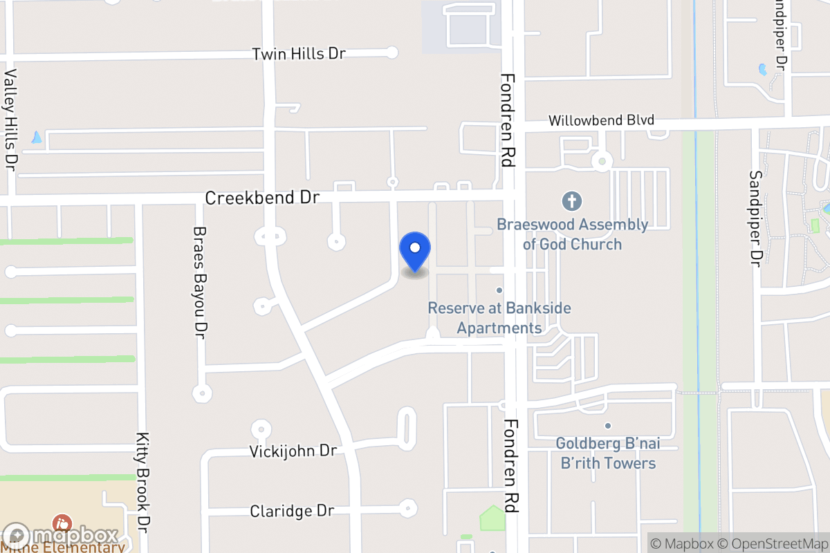 Map of 10719 Sandy Shoals Dr, Houston