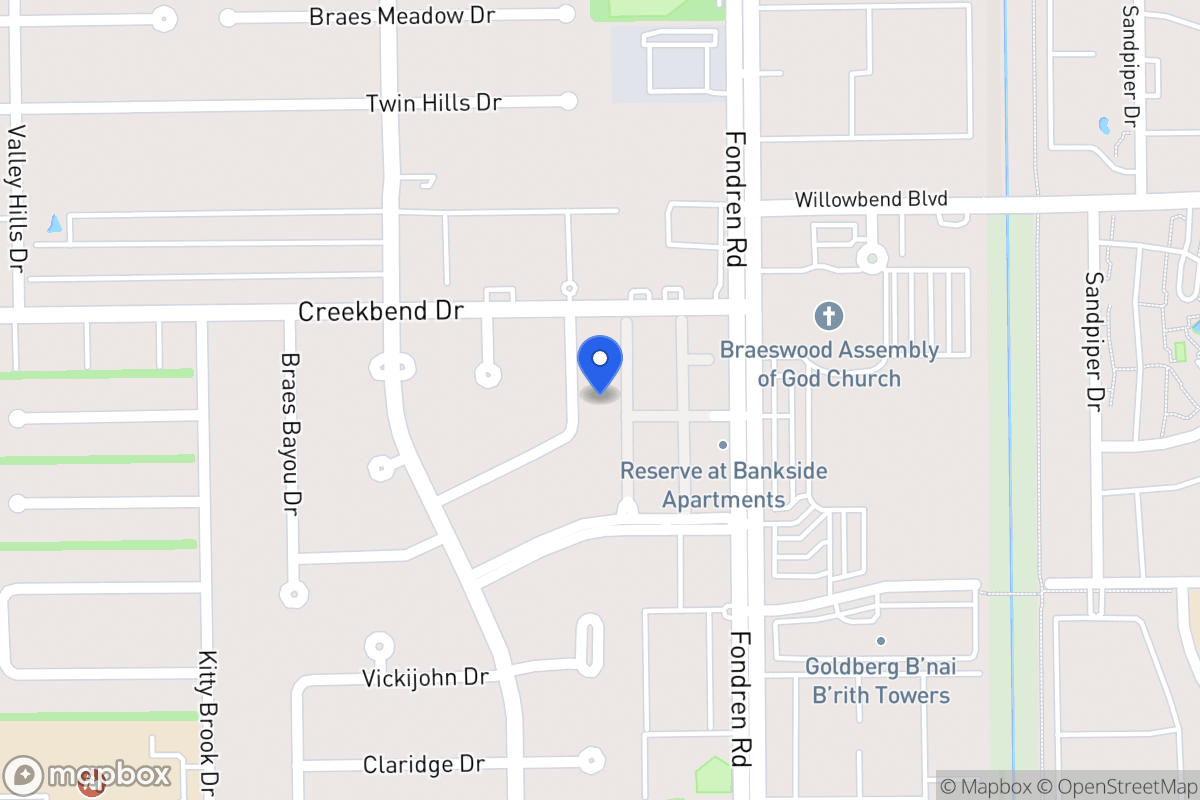 Map of 10715 Sandy Shoals Dr, Houston