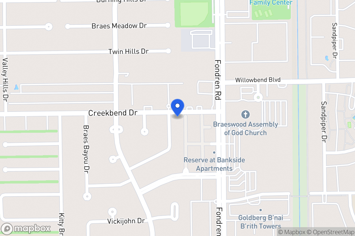 Map of 10703 Sandy Shoals Dr, Houston