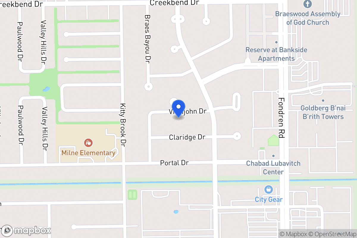 Map of 7719 Vickijohn Dr, Houston