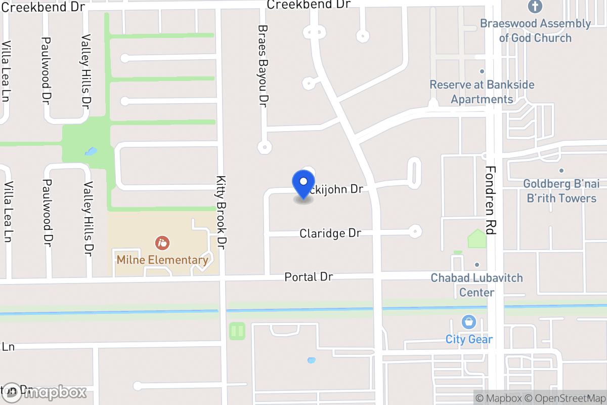 Map of 7723 Vickijohn Dr, Houston