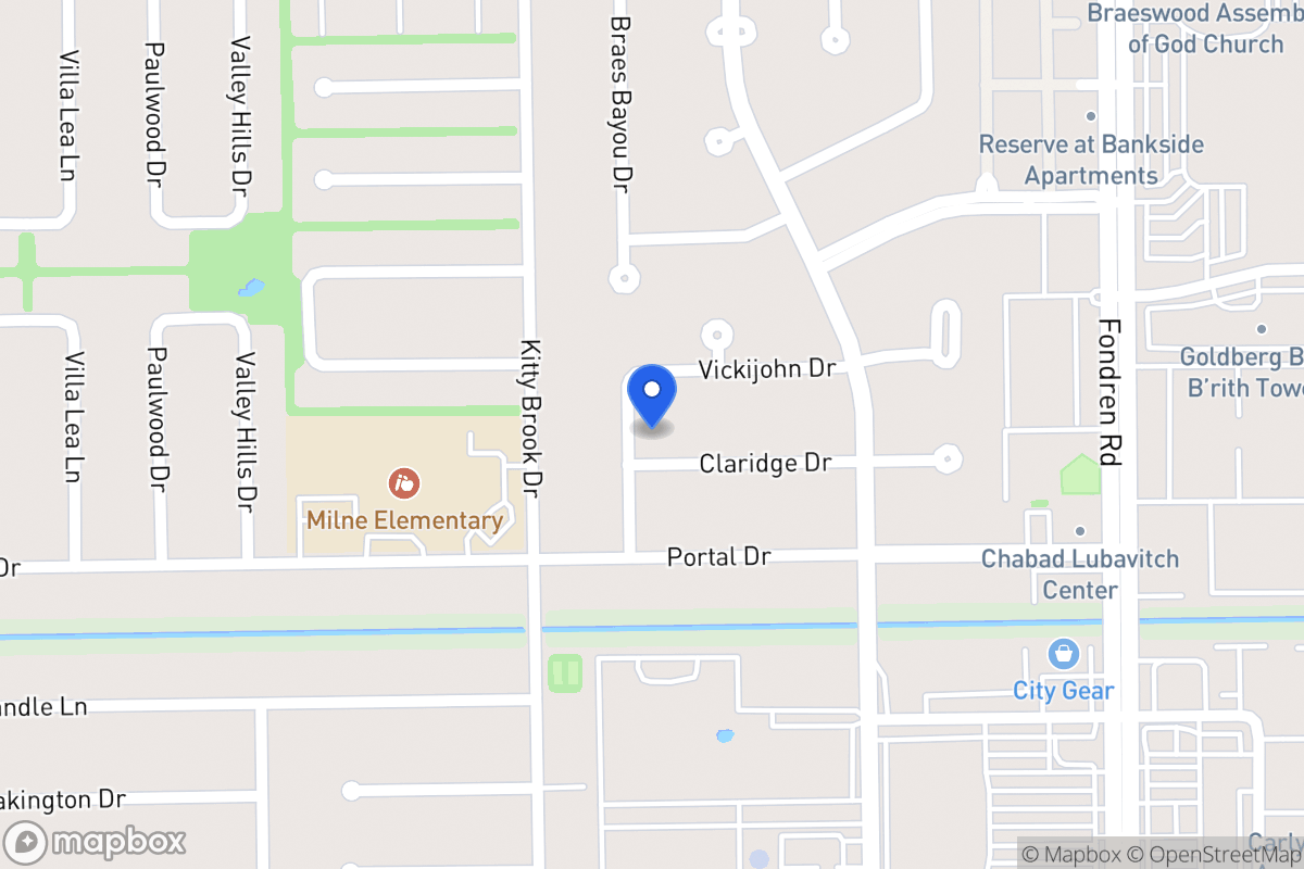 Map of 7734 Claridge Dr, Houston