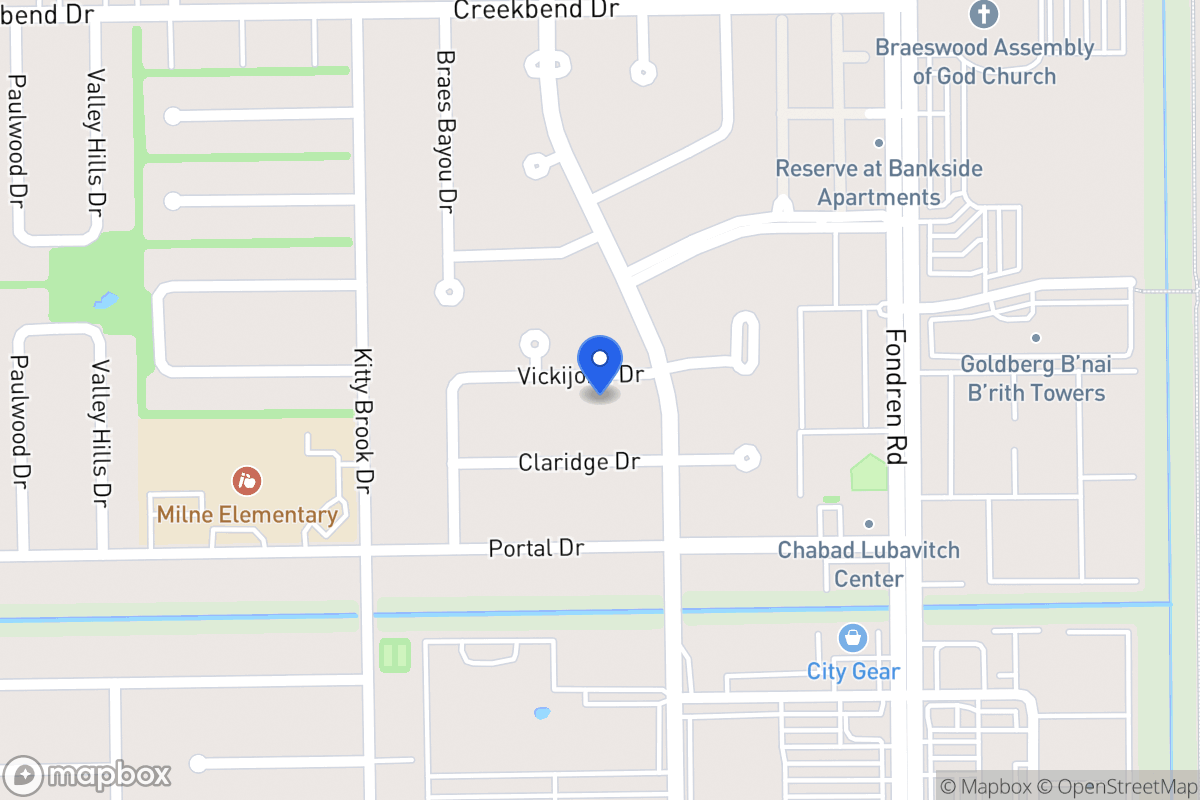 Map of 7711 Vickijohn Dr, Houston