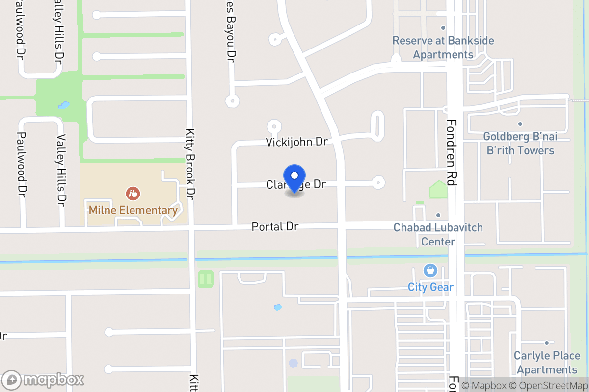 Map of 7715 Claridge Dr, Houston