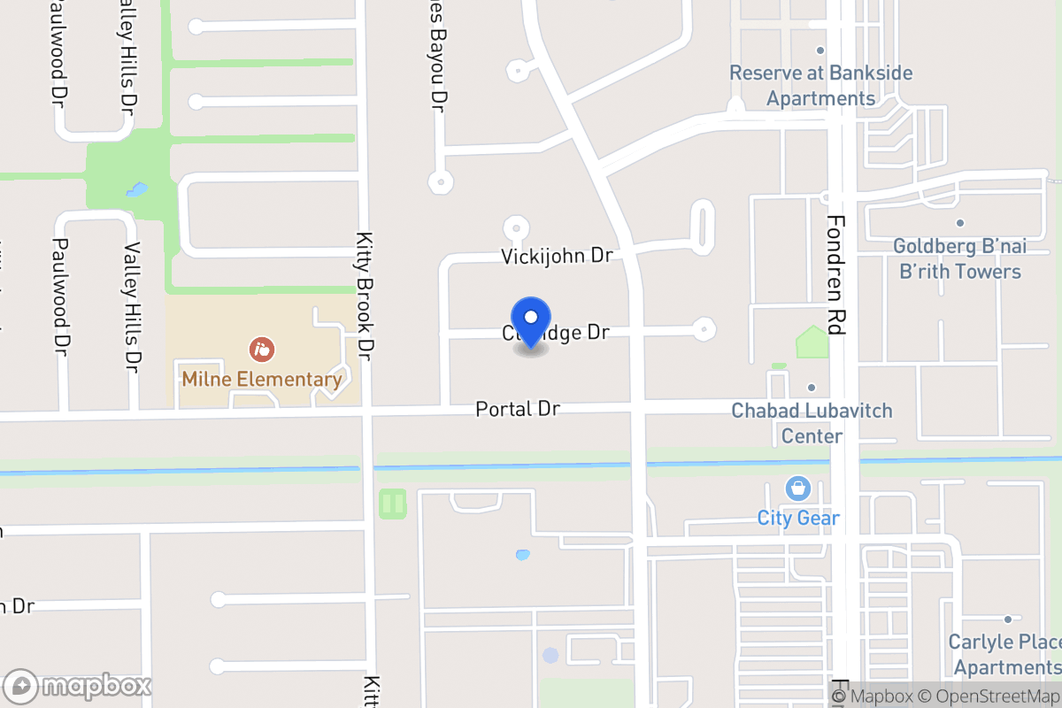 Map of 7719 Claridge Dr, Houston