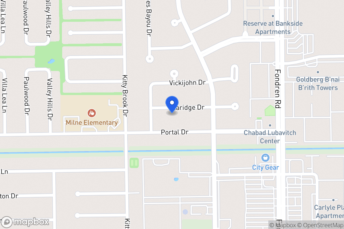 Map of 7723 Claridge Dr, Houston