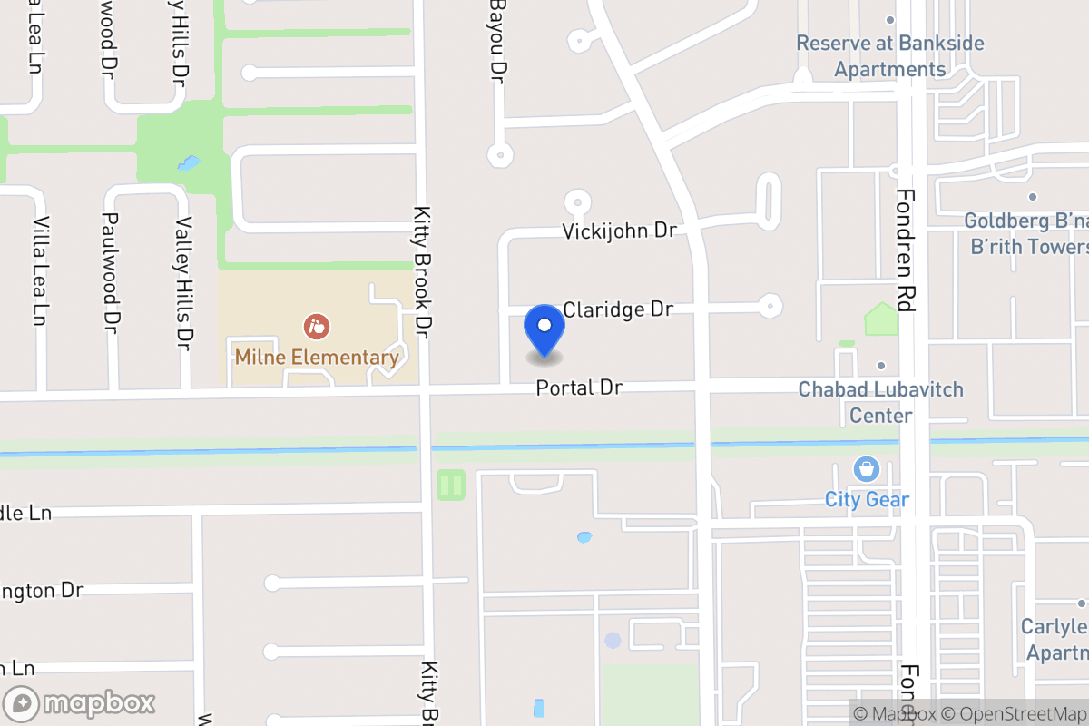 Map of 7730 Portal Dr, Houston