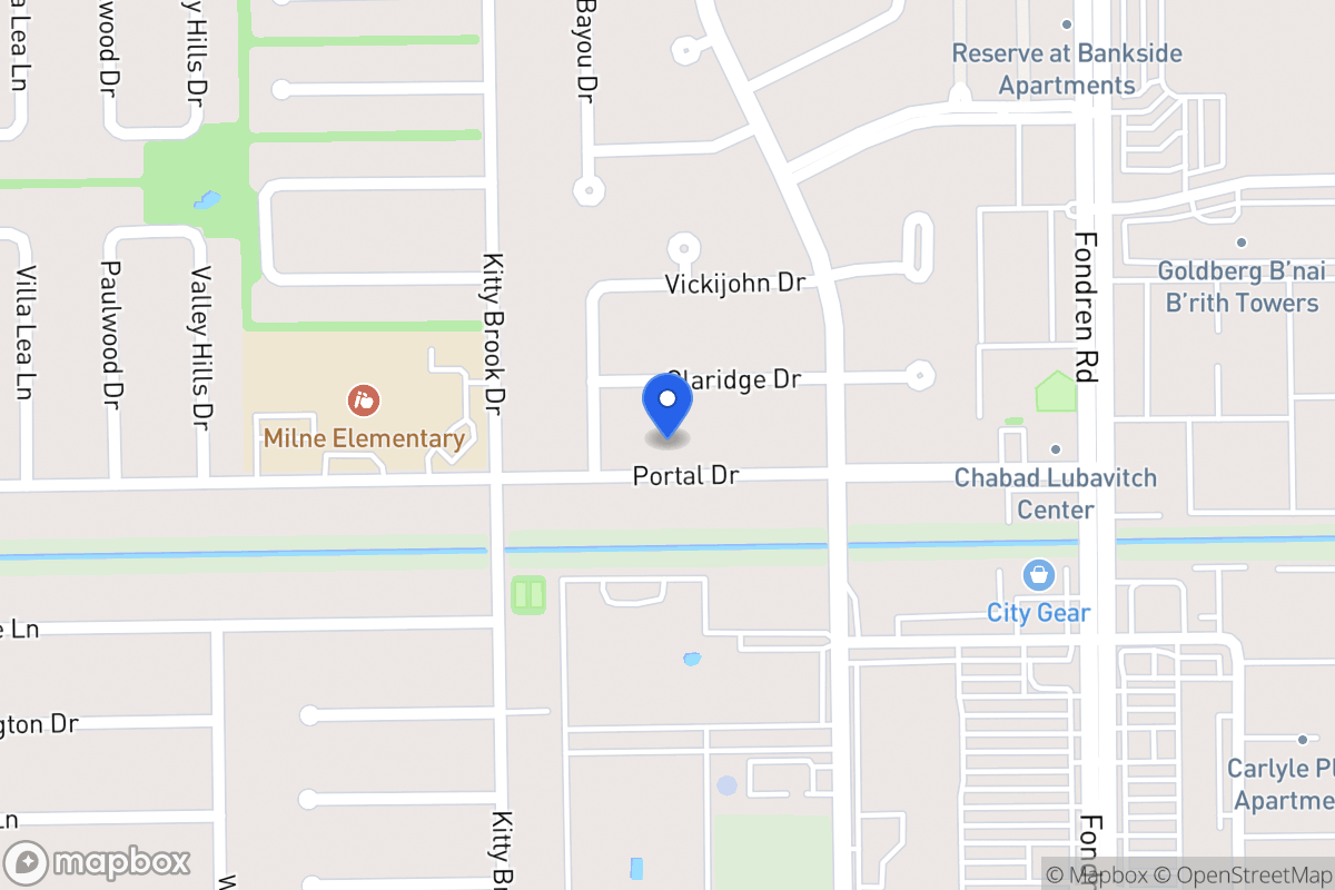 Map of 7726 Portal Dr, Houston