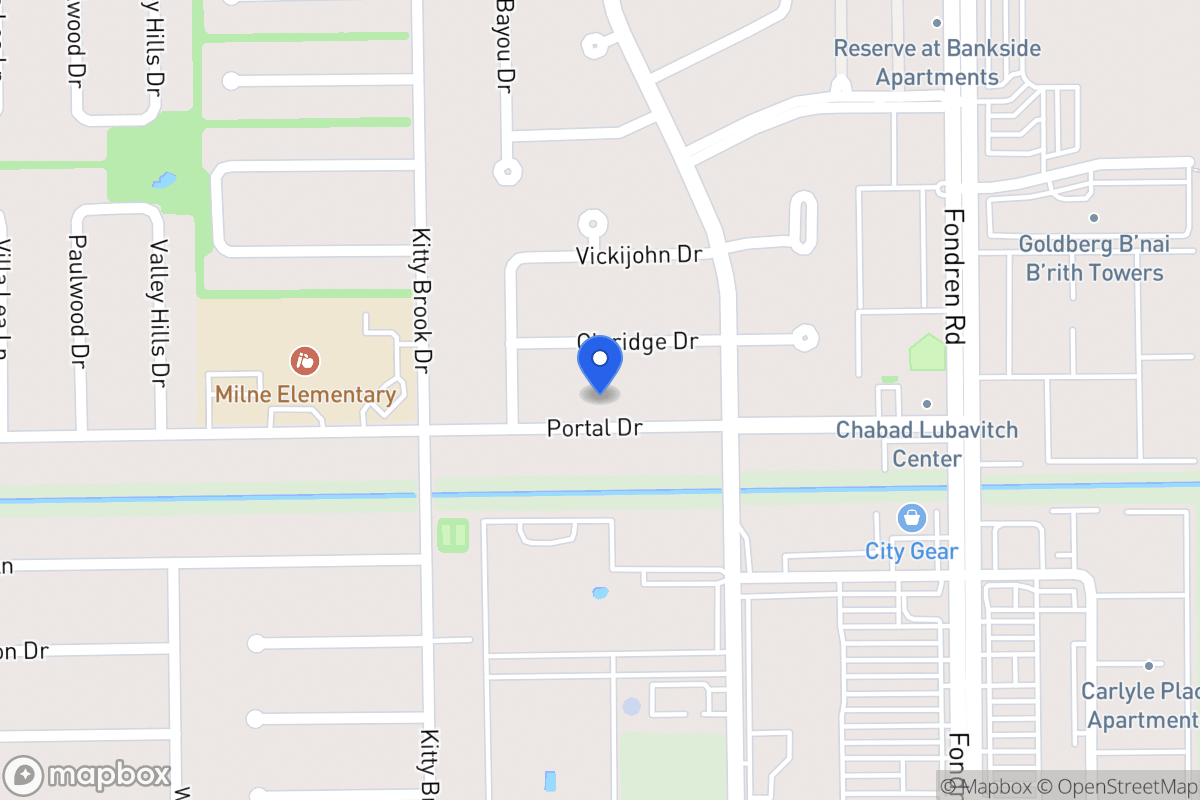 Map of 7722 Portal Dr, Houston