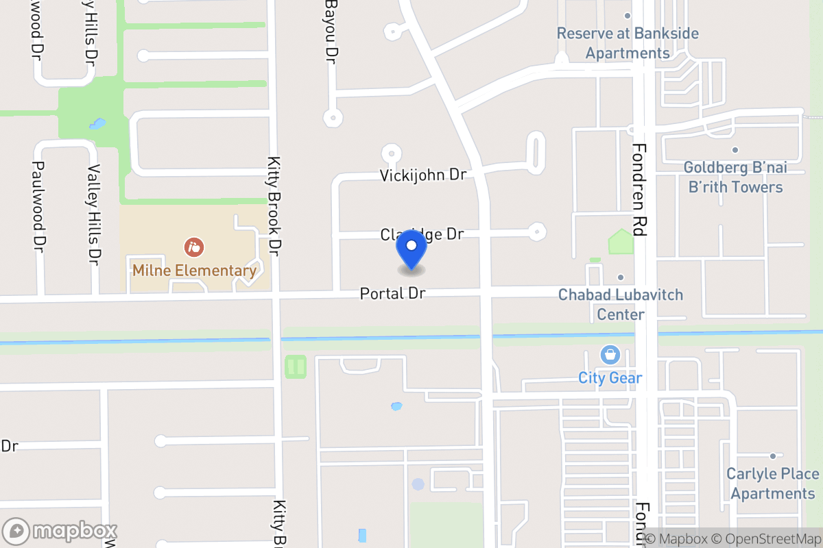 Map of 7718 Portal Dr, Houston