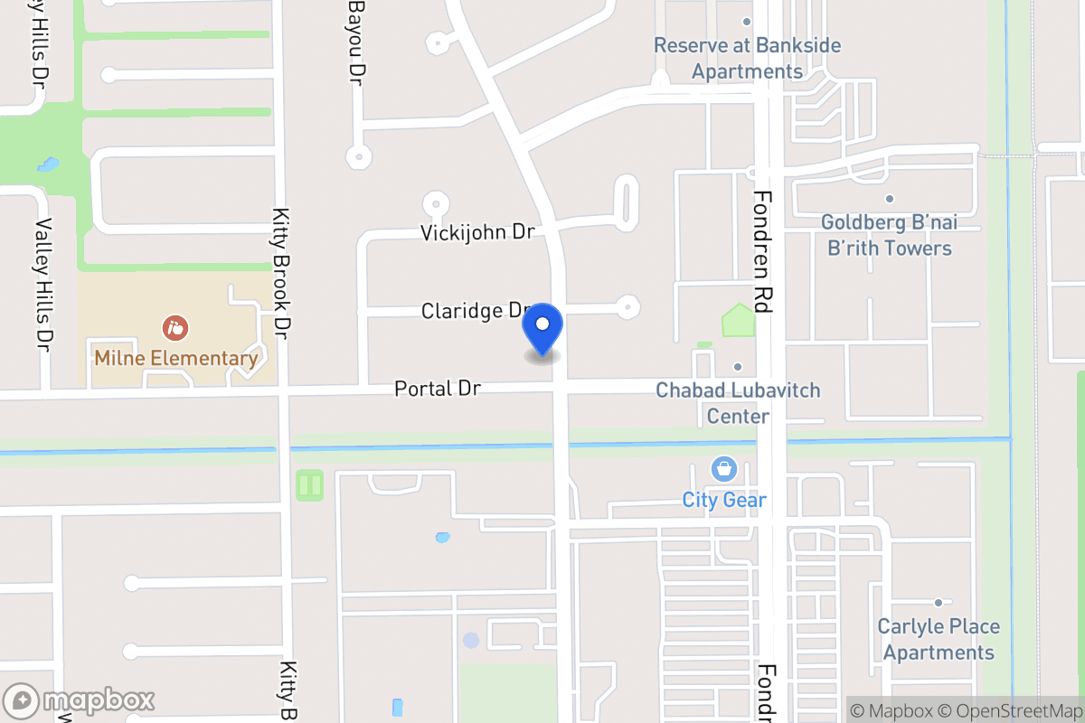 Map of 7702 Portal Dr, Houston