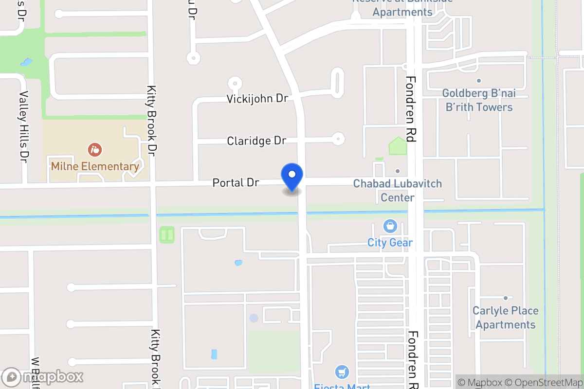 Map of 7703 Portal Dr, Houston