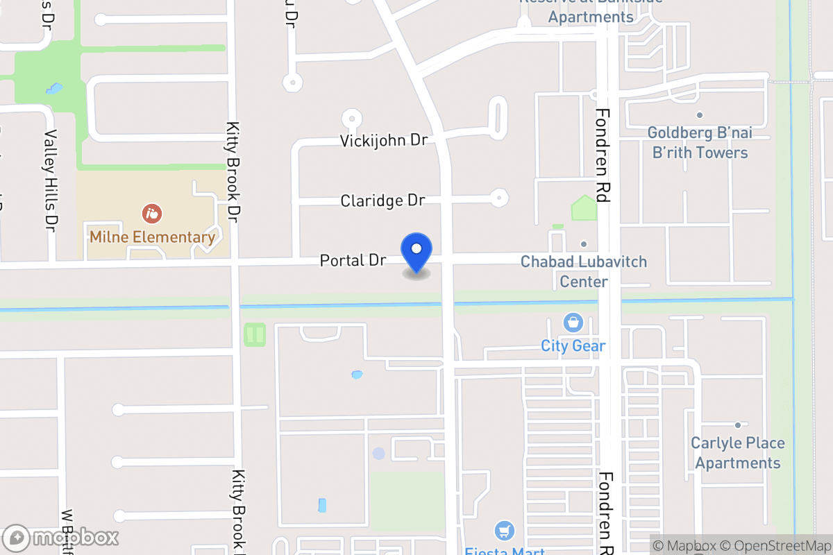 Map of 7707 Portal Dr, Houston