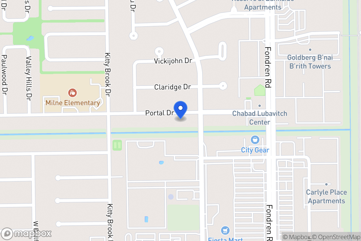 Map of 7711 Portal Dr, Houston