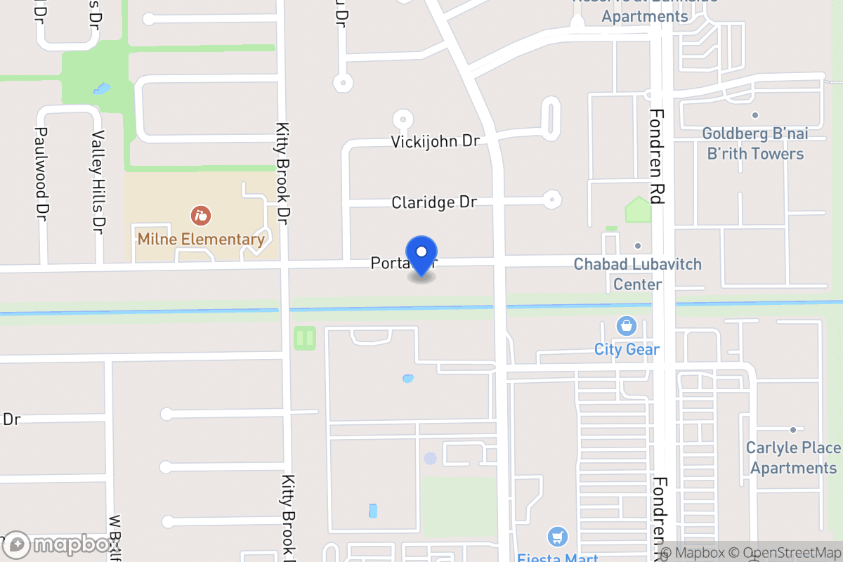Map of 7719 Portal Dr, Houston