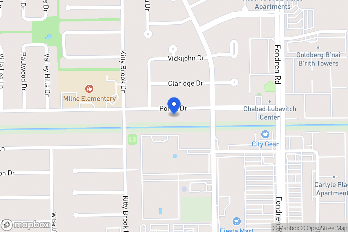 Map of 7723 Portal Dr, Houston