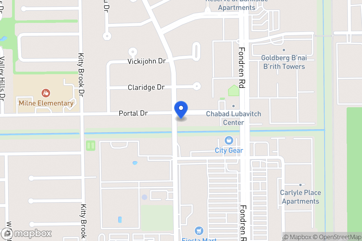 Map of 7619 Portal Dr, Houston