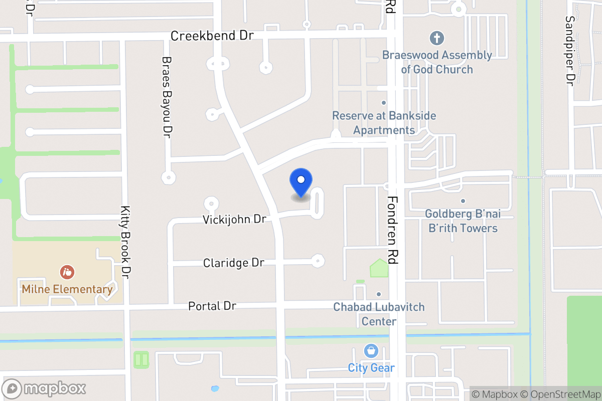 Map of 10810 Vickijohn Cir, Houston