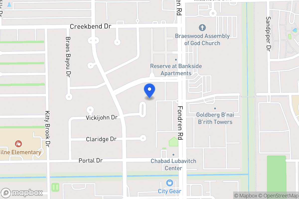 Map of 10803 Vickijohn Cir, Houston
