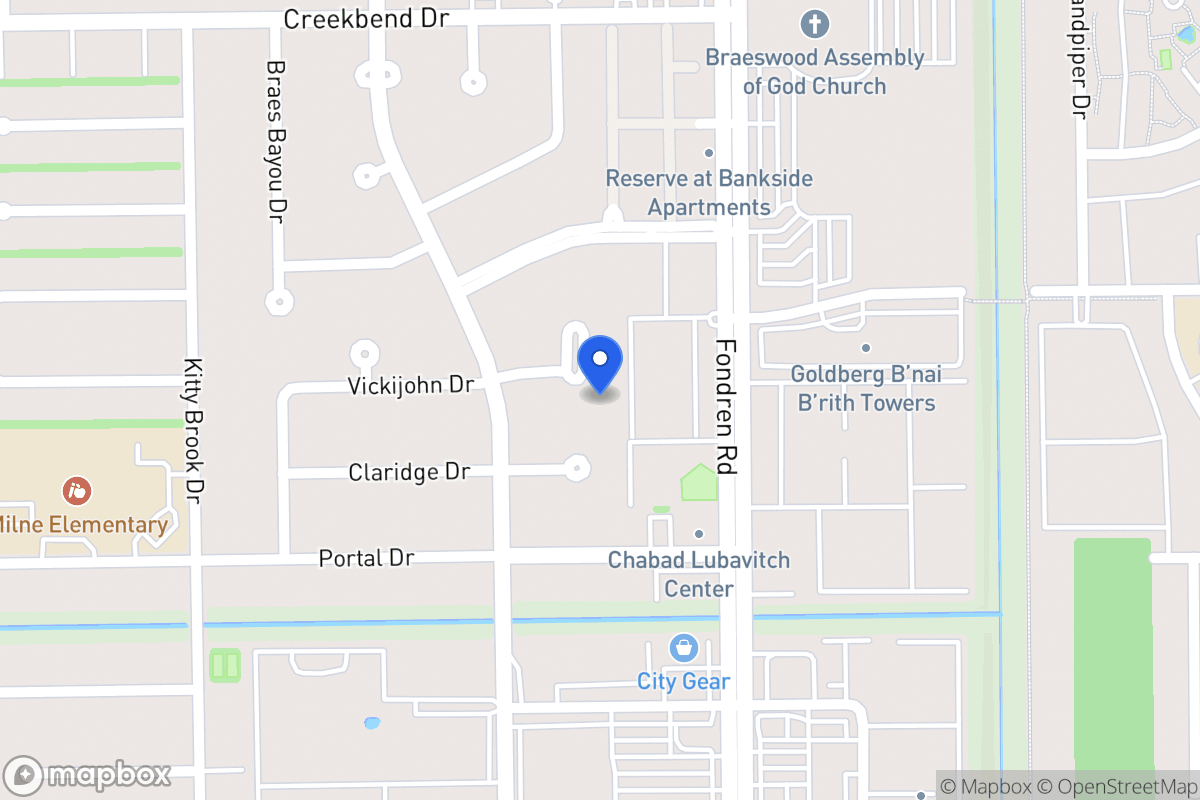 Map of 7603 Vickijohn Dr, Houston