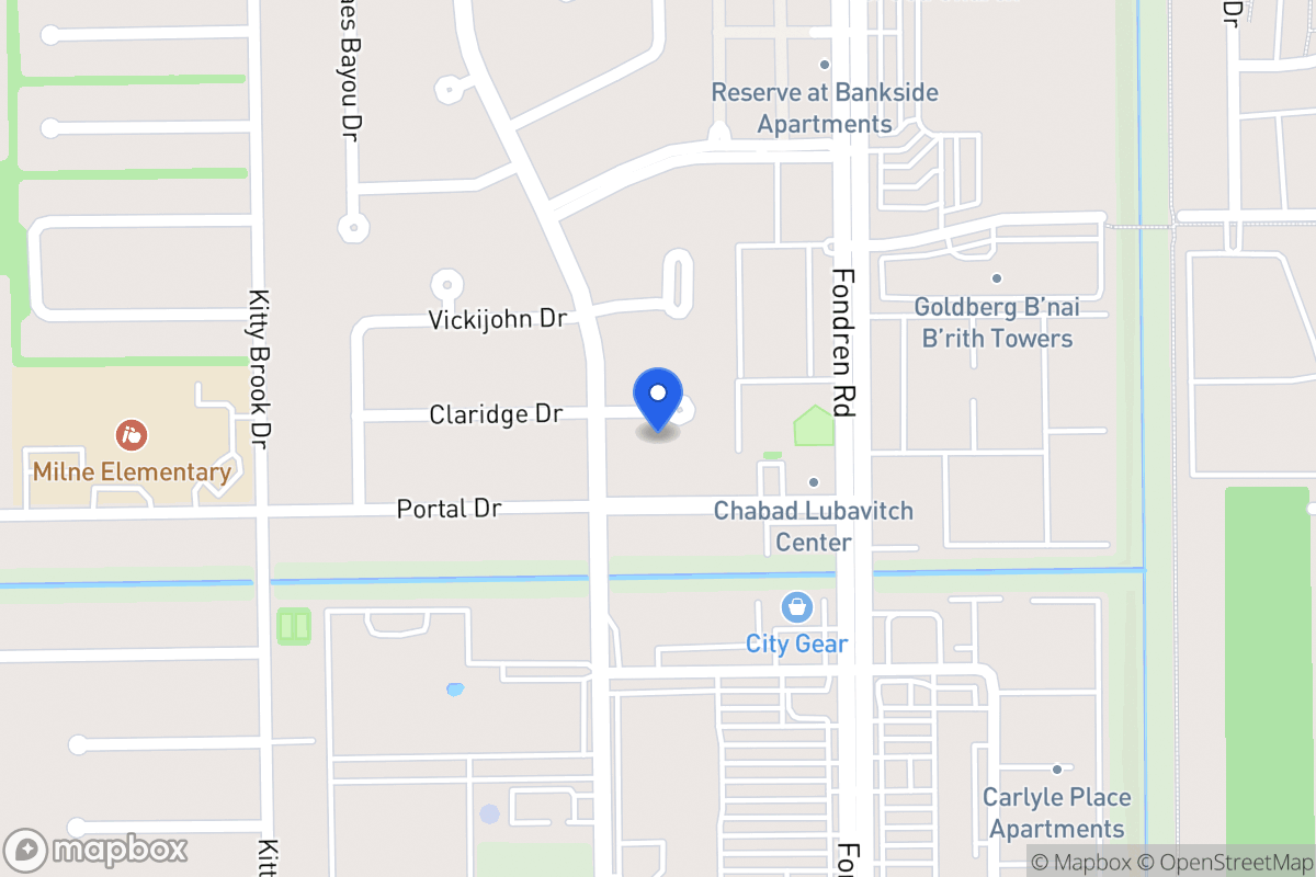 Map of 7613 Claridge Dr, Houston