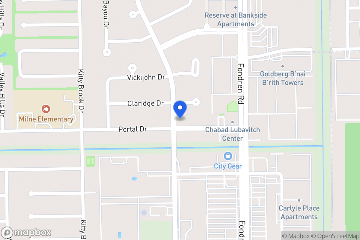 Map of 7618 Portal Dr, Houston